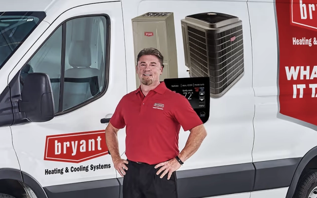 Bryant Dealer In Front Of Car